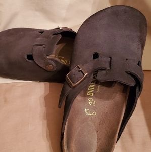 Birkenstock Boston Suede Clogs